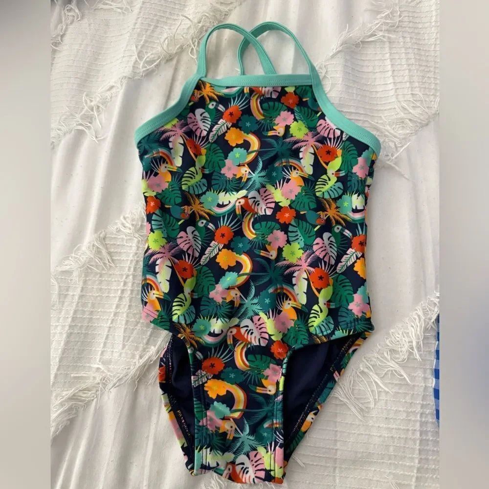 Cat & Jack Tropical Floral Kids One Piece
